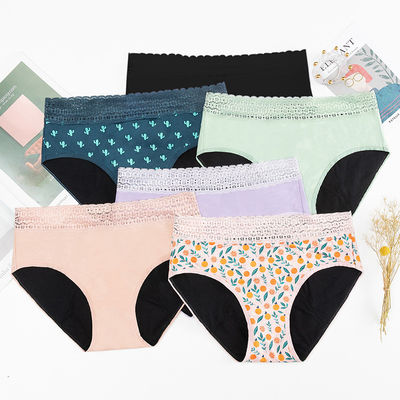 Knitted High Waist Period Panties Breathable Plus Size Period Panties